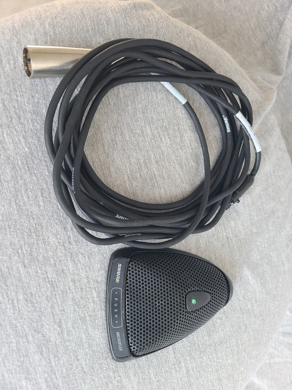 SHURE MICROFLEX MX393/0 Condenser Omnidirectional Boundary Microphone XLR cable